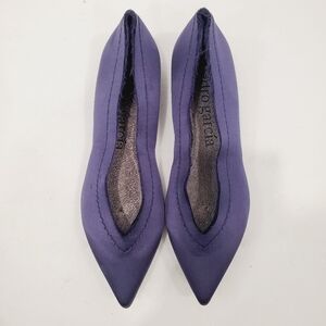NEW Perdo Garcia Blue Pointy Satin Flats